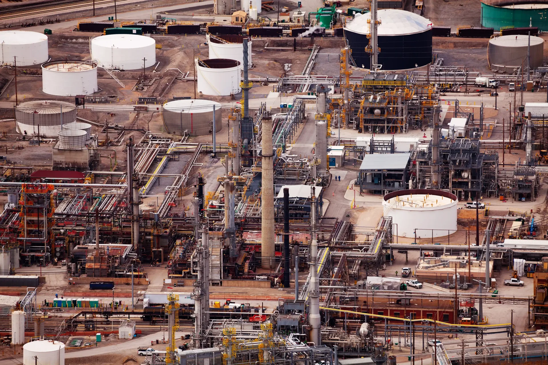 looking over Salt Lake City refinery