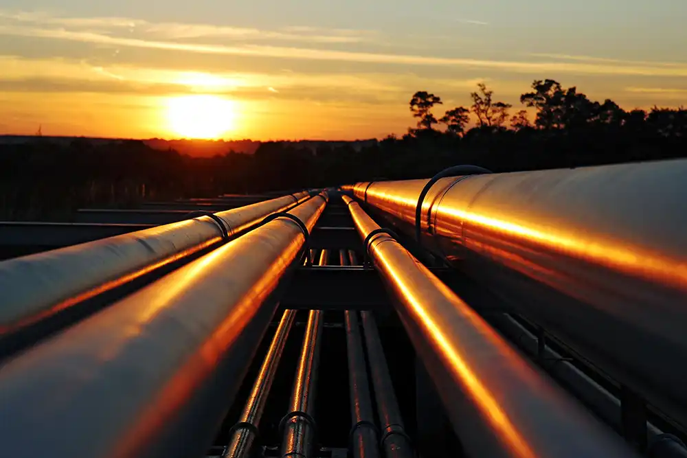 pipeline at sunset